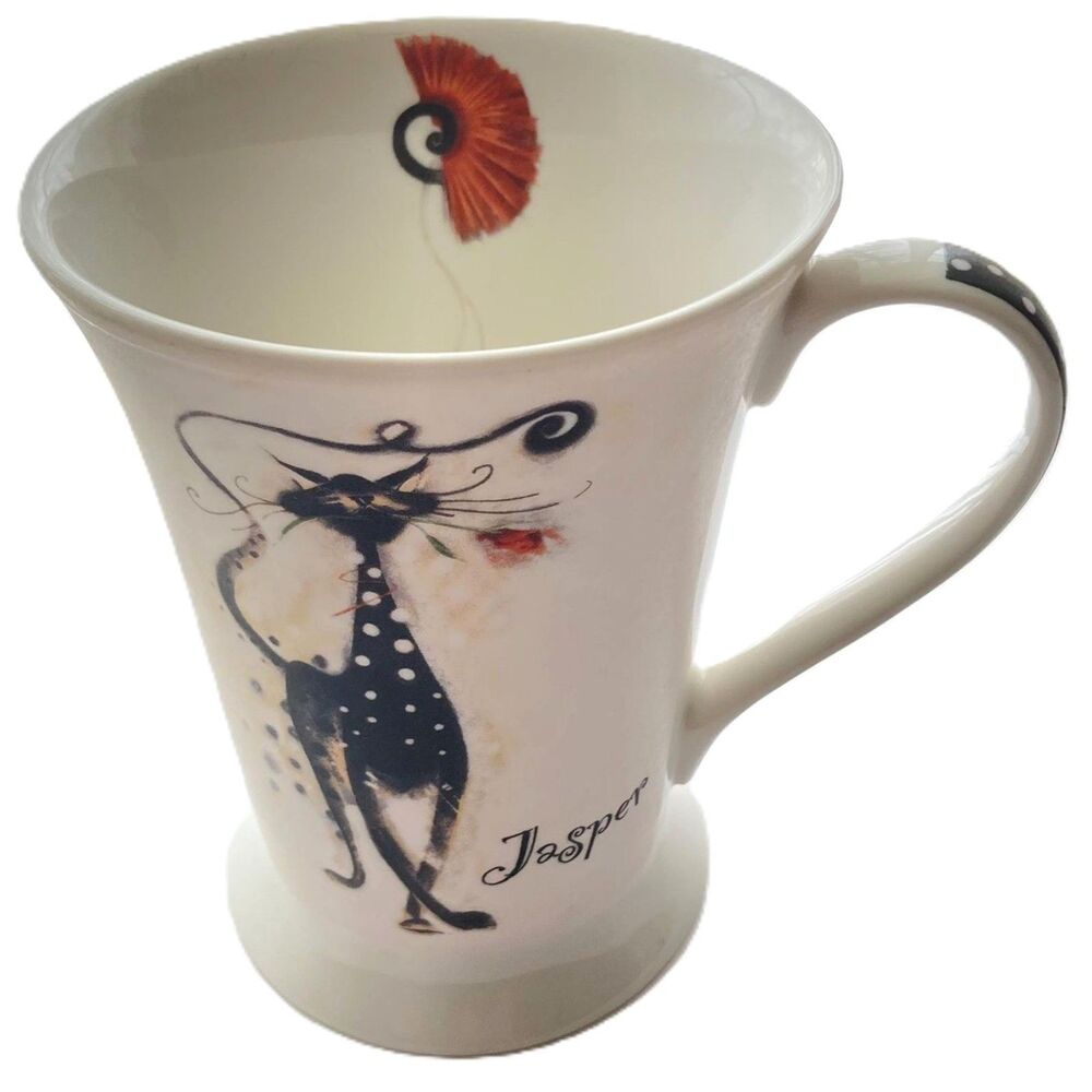 PIMPERNEL Catitudes Jasper and Sebastian Porcelain Cat Mug Whimsy 12 Ounce